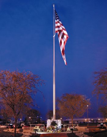 Stainless Steel Flagpole-100'-Cone-Tapered-Pelco