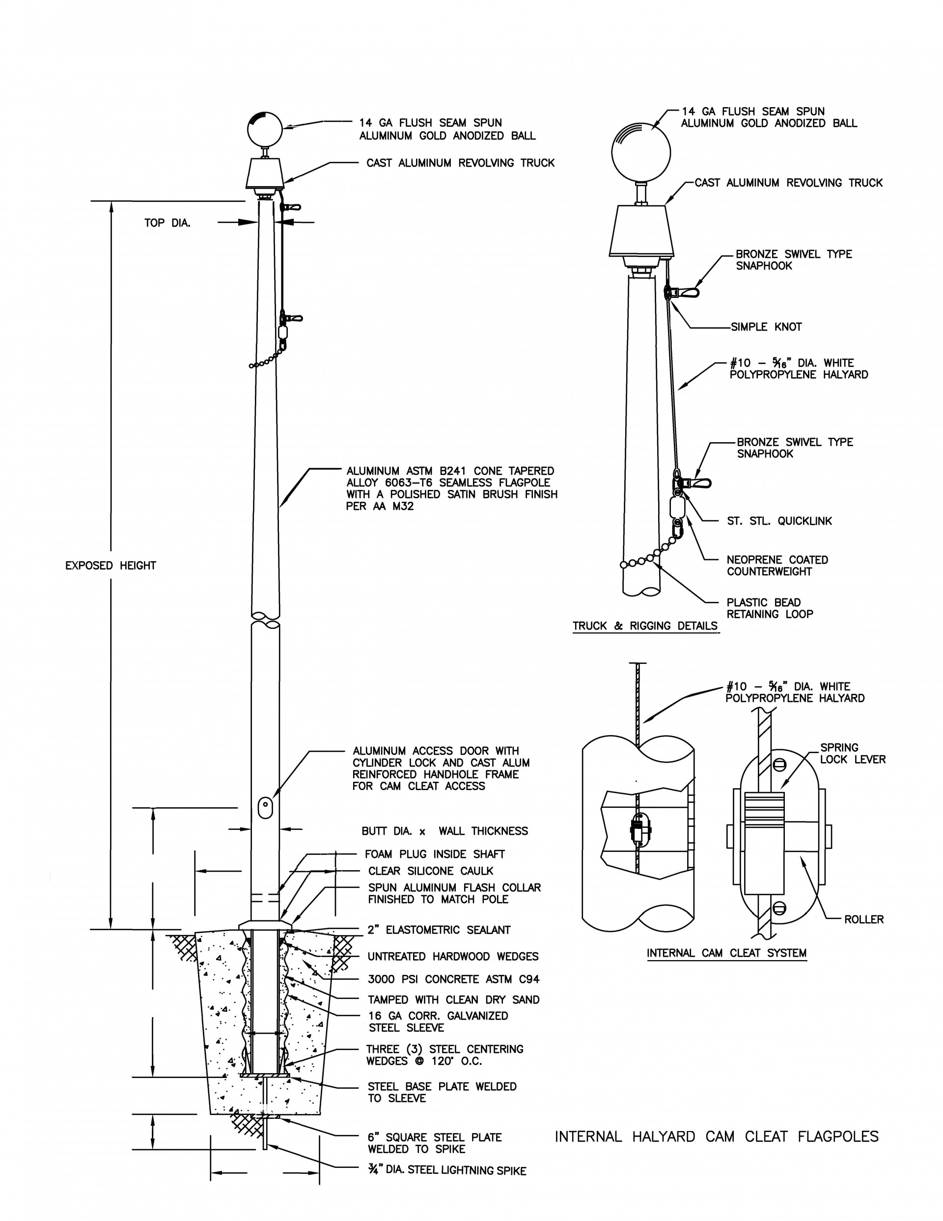 Internal Halyard Rope Based